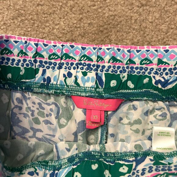Lilly Pulitzer Coastal Emerald Isle On The Prowl Bal Harbor Palazzo Pants  XS - Picture 5 of 15